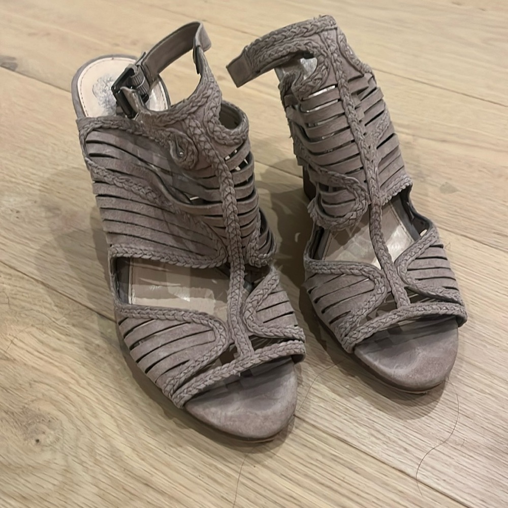 Beige Suede Vince Camuto Heels